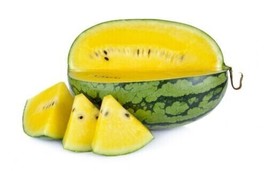 25 Seeds Sweet Yellow Watermelon Plant Fast Heirloom Seeds For Beauty - $8.35