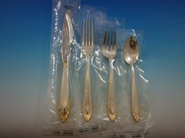 Soleil Gold by Lunt Sterling Silver Flatware Set for 12 Service 48 pieces New - £2,686.73 GBP