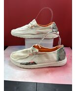 Hey Dude Wendy Snake Linen Womens Size 7 Slip On Loafers - $24.75