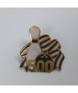 Vintage 500 Ribbon Pin &amp; Bowling Ball Bowling Lapel Hat Pin - $4.37