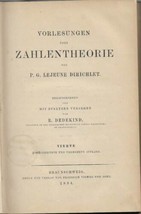 Vorlesungen uber Zahlentheorie Dirichlet Number Theory Lectures Mathematics 1894 - £86.87 GBP