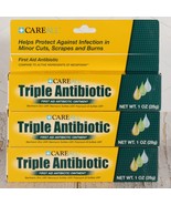 3 Pack CareAll 1oz Triple Antibiotic Ointment First Aid Ointment for Min... - $327.57 MXN