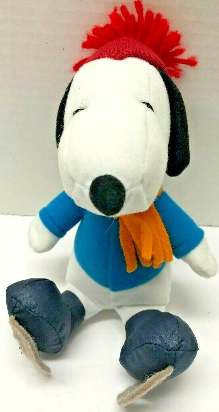 Peanuts SNOOPY Dog Ice Skating 10&quot; Plush Figure - $14.85