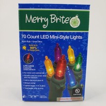 Merry Brite 70 Ct LED Mini Style Multi Color Lights Green Wire Christmas... - £8.61 GBP