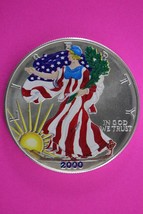 Colorized 2000 American Silver Eagle 1 Ounce .999 Fine Exact Coin Shown ... - $59.99