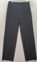 Talbots Pants Womens Petite 4 Black Polyester Stretch Heritage Slim Fit Side Zip - £18.02 GBP