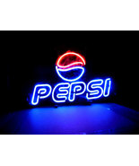 Pepsi Soda Real Glass Light Neon Sign 18&quot;x14&quot;  - £109.38 GBP