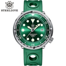 Steeldive SD1975C Automatic Diver Watch Seiko NH35 Movement Green - £123.06 GBP