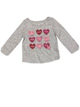 12M Toddler Long Sleeve gray T-Shirt Red Valentine&#39;s Day conversation he... - £5.35 GBP