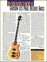The Gibson Les Paul Deluxe LPB-2 Bass guitar review 1994 sound check article - £3.40 GBP
