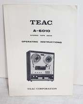 Vintage Teac A-6010 Reel to Reel Operating Instruction Manual - $34.99