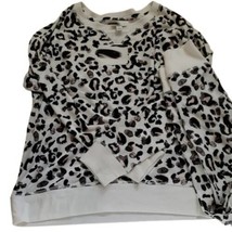 Jenni by Jennifer Moore Womens Printed Pajama Top Only,1-Piece,White/Black,XS - £20.57 GBP