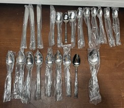 22 pcs vintage Lifetime SILVER LEAVES Stainless Flatware NEW old stock - $25.00