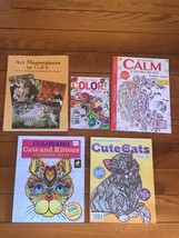 Lot Of Art Mas Ter Pieces To Color Cute Cats Zodiac Signs Kittens Coloring Books: - £13.82 GBP