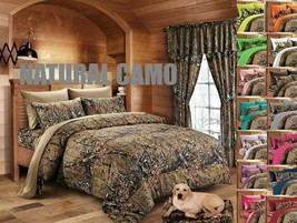 3 pc Queen size comforter plus 2 pillowcases (Natural, Brown Camouflage) - £46.70 GBP