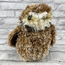 Douglas Cuddle Toy Owl Brown Cream Soft Fuzzy Plush 7 Inches - £9.19 GBP