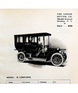 1908 Lozier Model H Limousine Print Catalog Advertisement Automobilia F14G - $550.13 MXN