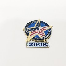 Election Official Citrus County FL 2008 Pin Front Florida 1.5&quot;  American... - $15.73