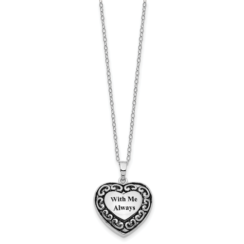 Sentimental Expressions Silver  With Me Always Ash Holder 18 Inch Necklace QSX42 Item image 2