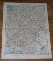 1914 Antique Map Of Russia Ukraine Crimea Mariupol Donbas Moscow St. Petersburg - £35.26 GBP