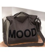 Trendy &quot;MOOD&quot; Canvas Tote Bag - Large Shoulder Crossbody Bag - Casual &amp; ... - $20.99