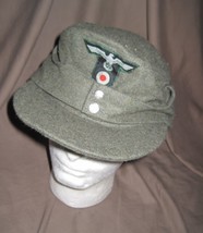 German ww2 Wehrmacht replica reproduction Mountain Troops Sniper M43 cap Sz 58 - £50.81 GBP