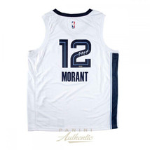 JA MORANT Autographed Memphis Grizzlies White Nike Jersey PANINI - £671.64 GBP