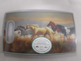 Rivers Edge Antibacterial Plastic  Cutting Board With Running Horses  - £17.55 GBP