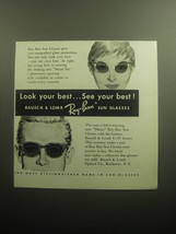 1958 Bausch &amp; Lomb Ray-Ban Smart Set and Orion Sun Glasses Advertisement - £14.50 GBP