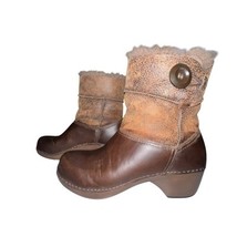 Dansko Stormy Brown Leather Distressed Look Sherpa Boot Women’s Size 38 ... - $50.29