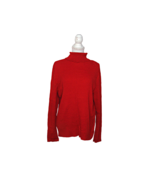 Talbots Womens Red Long Sleeve Ribbed Pullover Turtleneck Sweater Size XL - £19.78 GBP