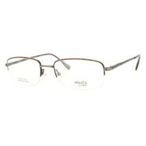 Safilo Elasta 7244 AB8 Matte Gunmetal Men&#39;s Half Frame Eyeglasses 56-19-150 - £56.91 GBP