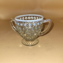 ANCHOR HOCKING MOONSTONE OPALESCENT CLEAR USA Open Sugar Bowl - $10.79