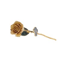 24K Gold Trimmed Lacquered Long Stem White Rose - $3,153.40 MXN