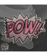 POW! Iron On Patch in Pink Embroidered Craft Applique - $5.48 CAD