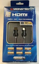 NEW Monster 121999-00 MC JHIU HD-54 V2 High Performance HDMI Cable 5ft 1... - £14.24 GBP