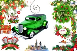 RARE CHRISTMAS ORNAMENT GREEN GRINCH FORD™ CUSTOM CHOPPED TOP GREAT GIFT - €21,90 EUR