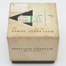 Leica Leitz Ocmor 65mm f3.5 Elmar Lens EMPTY Box Only Vintage 1965 - £72.32 GBP