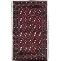 Luxurious 2x4 Handmade Fine Quality Wool Bokhara Rug PIX-16747 B - £655.65 GBP