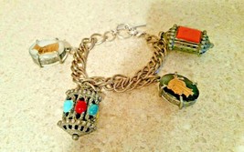 Unbranded Vintage Egyptian Revival Bold Couture 8&quot; Link Charm Bracelet - $399.99