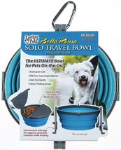 Loving Pets Bella Roma Blue Travel Bowl - Medium - $13.18