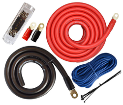 PK0-17, 0 Gauge Amp Kit Power Amplifier Install Wiring Cables - 7500W - $52.23