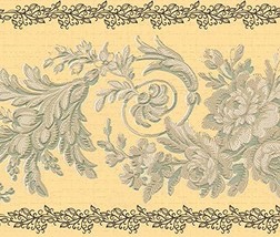 Dundee Deco DDAZBD9047 Peel and Stick Wallpaper Border - Floral Green, Beige, Me - £17.39 GBP