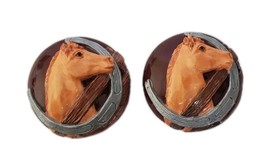 Horse Handle Knobs Western Cowboy Pony Horses Lot of 2 with Hardware - £8.91 GBP