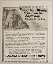 1927 Print Ad Canada Steamship Lines Quebec Niagara to the Sea - £10.60 GBP