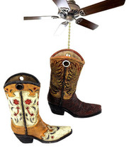 Pack Of 4 Western Ceiling Fan Metal Pull Chain With Cowboy Boots Knob Ha... - $25.99