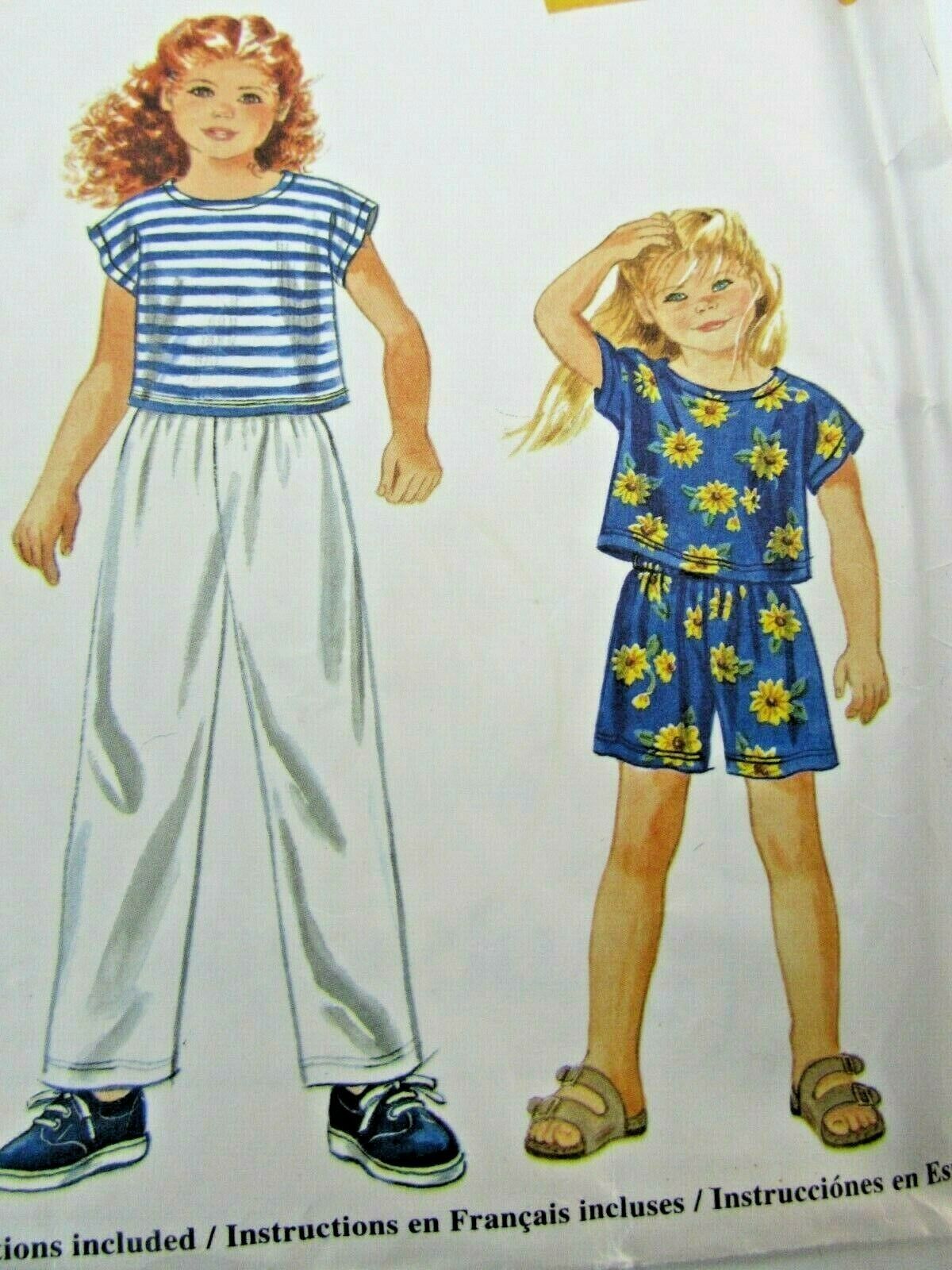 Vintage Girls Top Pants Shorts Pattern Simplicity 9467 31733 1990s Sz 2 3 4 5 6 - $11.87