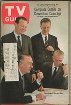 ORIGINAL Vintage Aug 3, 1968 TV Guide Network Anchormen - £19.41 GBP