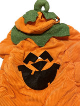 Pumpkin Halloween Dog Costume Adj XXL Lined Thick Fabric And Pumpkin Hat - £15.98 GBP