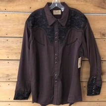 Scully Men&#39;s Embroidered Long Sleeve Western Shirt Size S - $87.08